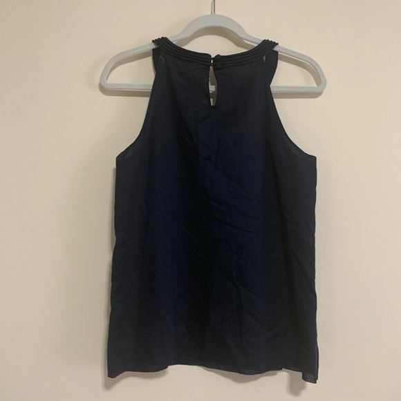 J crew navy sleeveless blouse - Picture 3 of 4